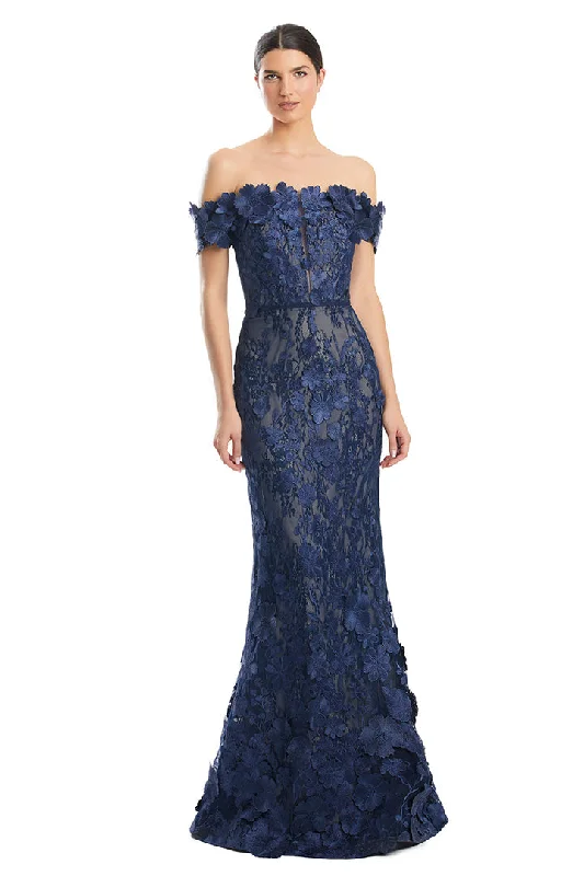 Sheer - panel wedding dresses with a touch of elegance Alexander by Daymor 1971S24 Long Formal Lace Applique Mermaid Dress Sheer - panel wedding dresses with a touch of elegance Alexander by Daymor 1971S24 Long Formal Lace Applique Mermaid Dress