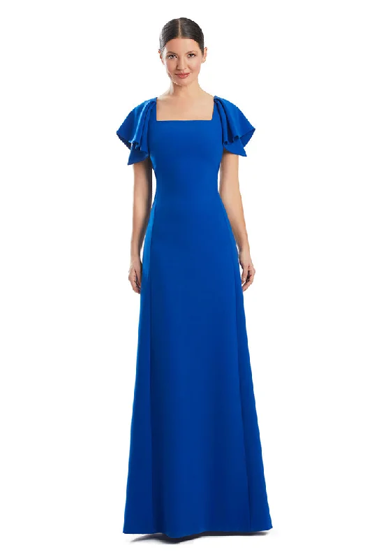 Wedding dresses with a bateau neckline for a classic shape Alexander by Daymor 1997S24 A Line Formal Flutter Sleeve Evening Dress Wedding dresses with a bateau neckline for a classic shape Alexander by Daymor 1997S24 A Line Formal Flutter Sleeve Evening Dress