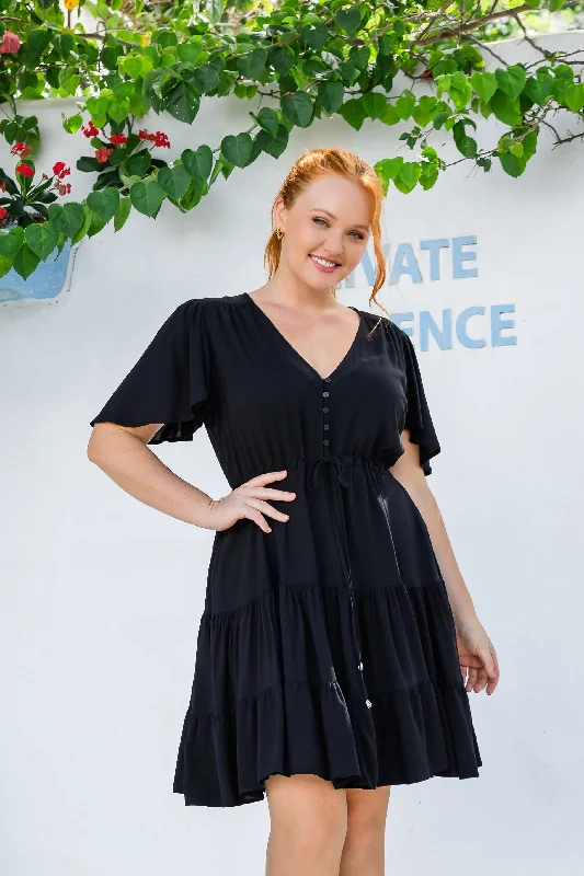 Tie - Waist Casual Dresses for Adjustable Fit​ Charlie Dress in Black