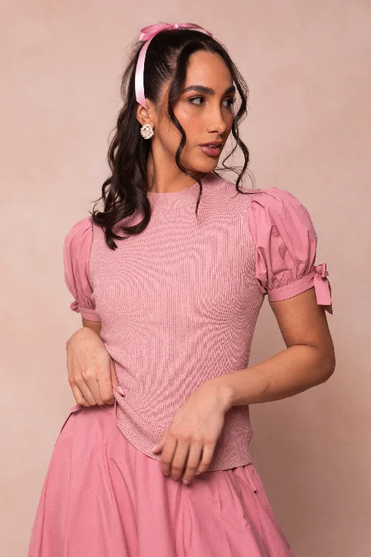 Glittery Casual Dresses for a Sparkly Effect​ Clo Top in Mauve