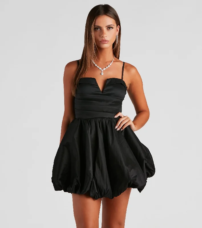 Mini dresses with puff sleeves for a vintage look Valerie Short Sleeveless Party Dress