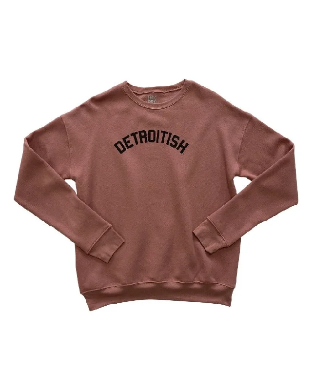 Men sweatshirt for outdoor adventures like hiking Ink Detroit Detroitish Crewneck Sweatshirt - Mauve Men sweatshirt for outdoor adventures like hiking Ink Detroit Detroitish Crewneck Sweatshirt - Mauve