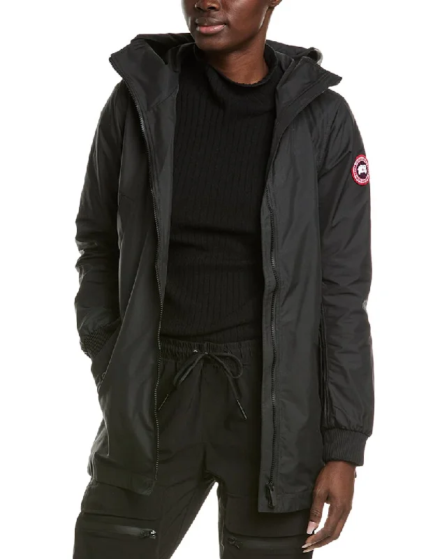 Shearling - lined women's leather coats for ultimate warmth and luxury Canada Goose Ellscott Jacket