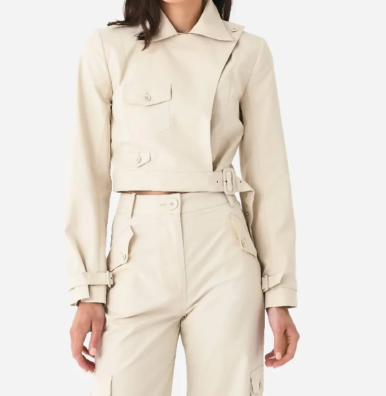 Women's pea coats with brass buttons for a nautical - inspired style Hadley Jacket In Slate