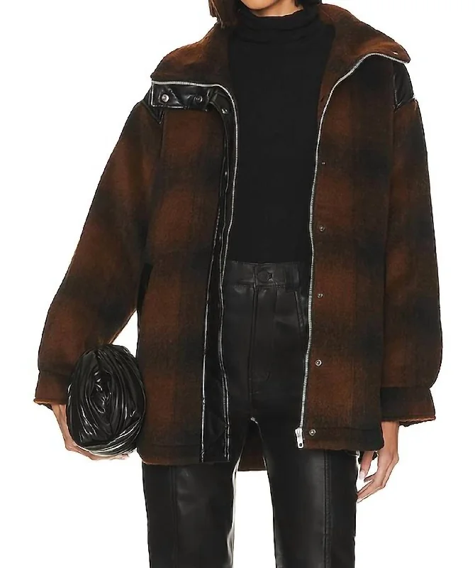 Plus size women's wool blend coats for a warm and stylish winter Kyra Jacket In Cafe