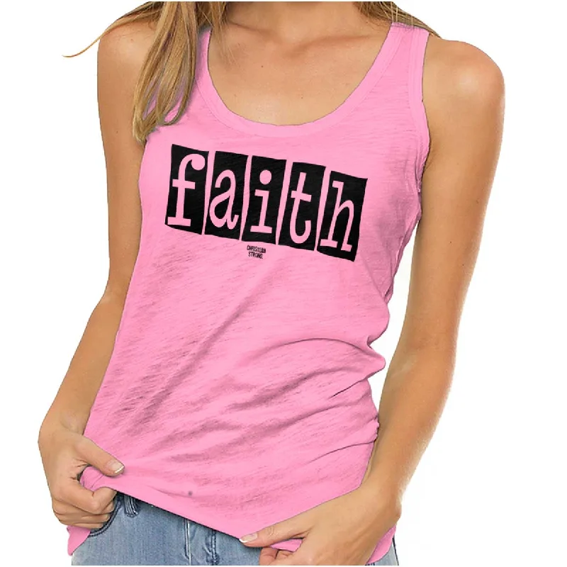 Women's Button - Down Tank Tops in Striped Patterns  Faith Racerback Tank