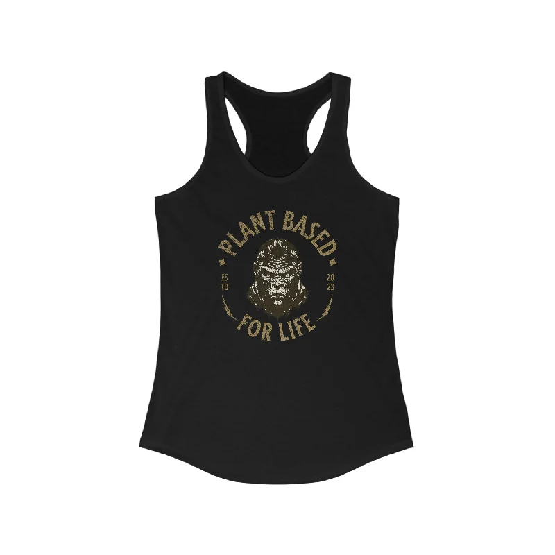 Crew Neck Women's Sustainable Tank Tops Made from Recycled Materials  Plant Based For Life - Women's Ideal Racerback Tank