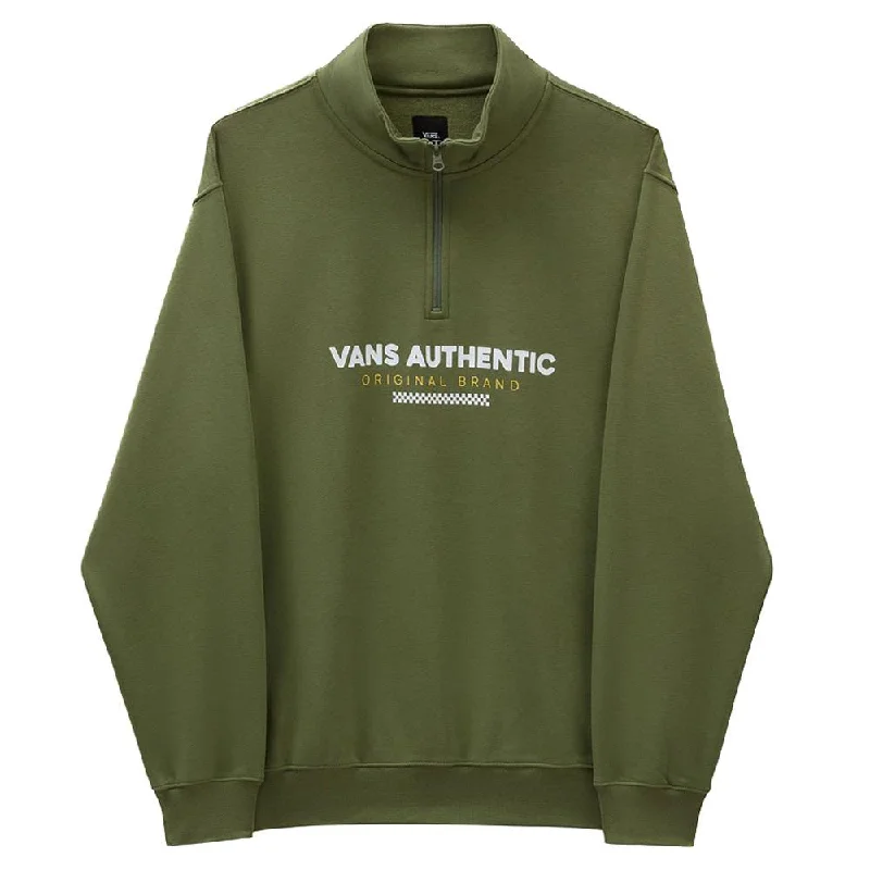 Women's color - block hoodie combining bold hues for a fashion - forward statement Vans Sport Half Zip Sweatshirt - Olivine