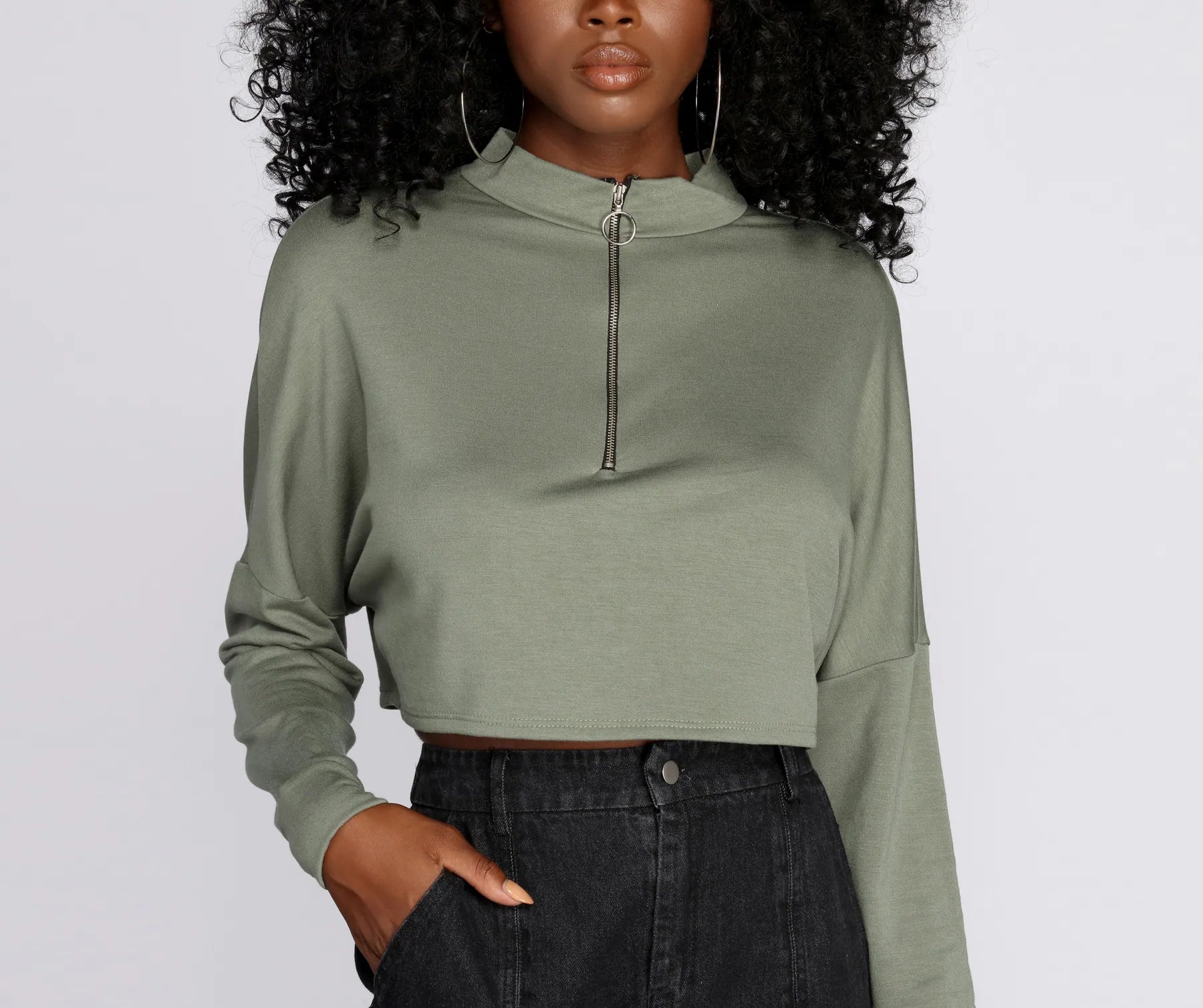 Women's Faux Fur Trimmed Sweater Co - ords in Brown for a Luxurious Winter Look Zip Up Mock Neck Pullover