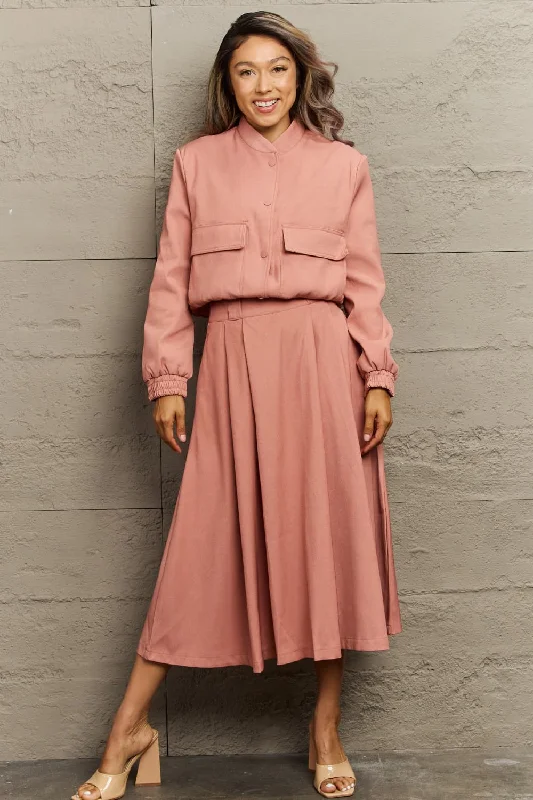 Plus Size Women Dress with a Flattering A - Line Cut for Comfort and Style Plus Size Women Dress with a Flattering A - Line Cut for Comfort and Style She Is A Class Act Midi Skirt Set