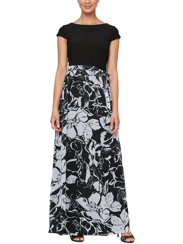 Printed Abstract Women Dress for a Modern and Artistic Appeal Printed Abstract Women Dress for a Modern and Artistic Appeal Womens Belted Cap Sleeve Maxi Dress