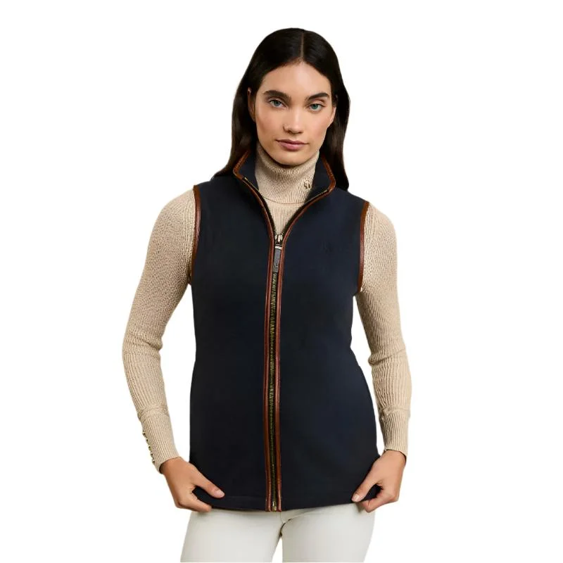 Cropped Women's Fleece Sweatshirt in Burgundy for a Trendy and Warm Look Holland Cooper Country Ladies Fleece Gilet - Ink Navy