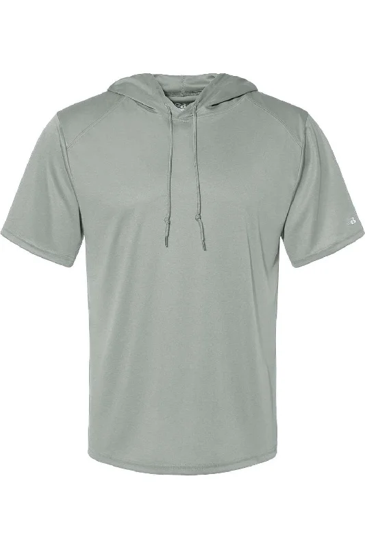 Men's short - sleeve linen t - shirts for summer beach outingsBadger B-Core Hooded T-Shirt Men's short - sleeve linen t - shirts for summer beach outingsBadger B-Core Hooded T-Shirt